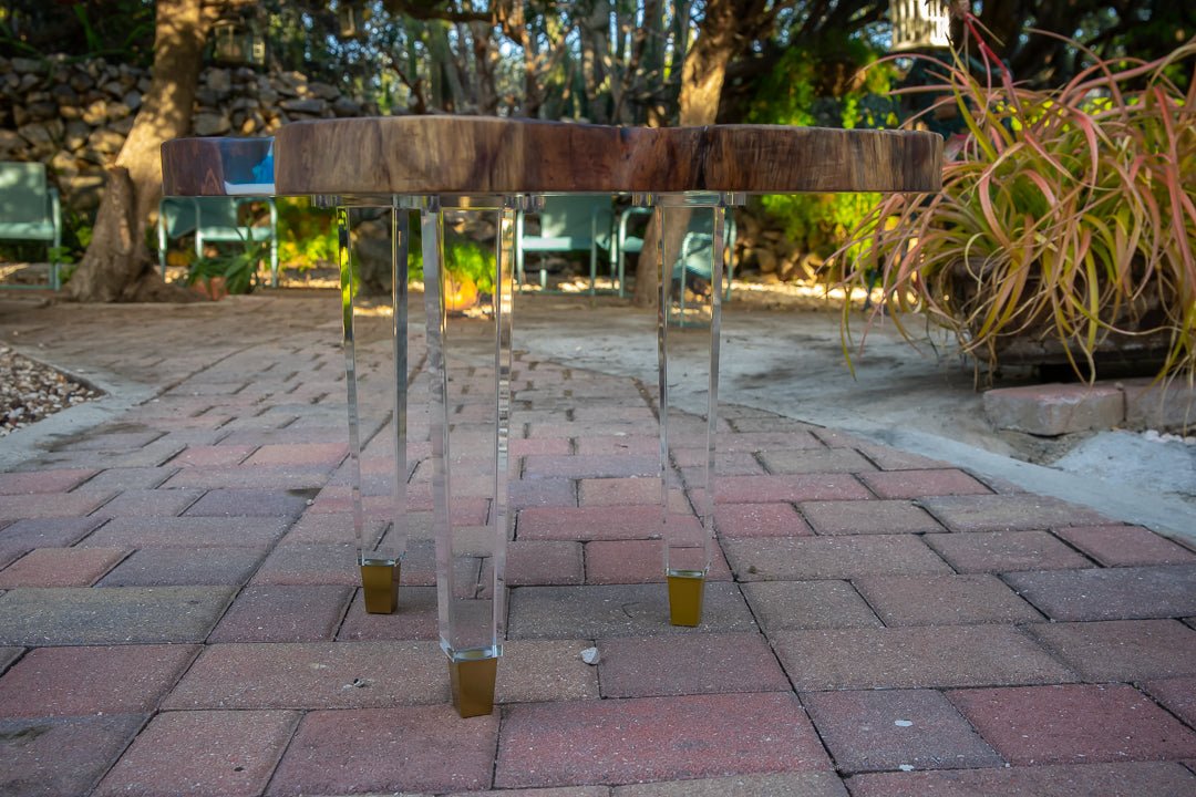 Blue Resin Oil Coffee Table