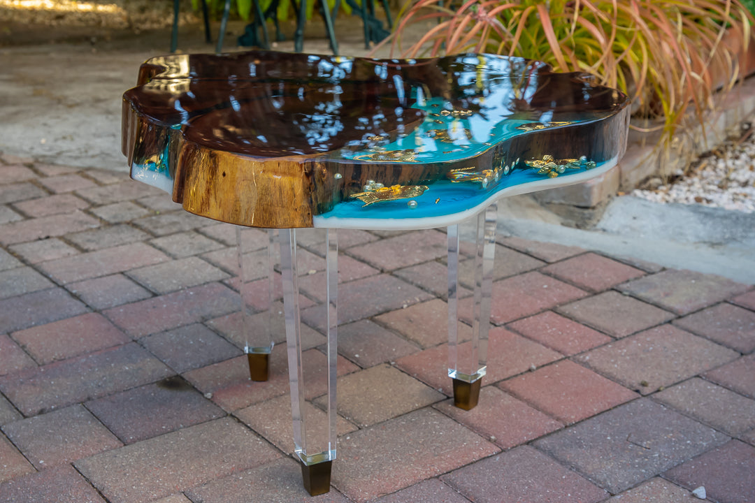 Blue & Gold Coffee Table