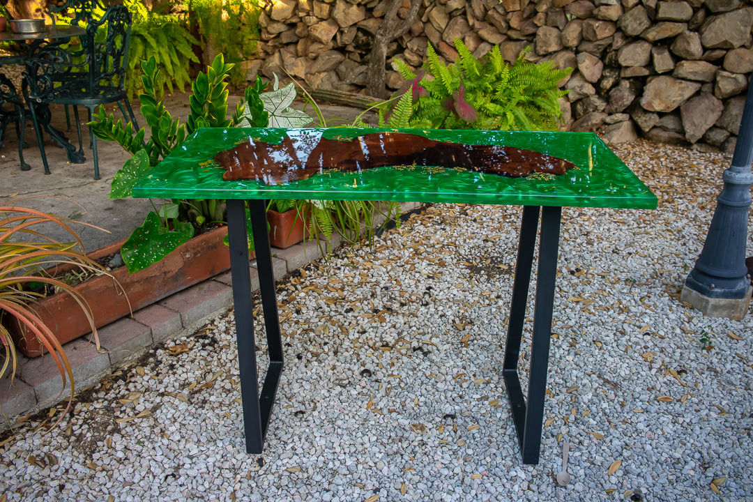 Green Resin Coffee Table