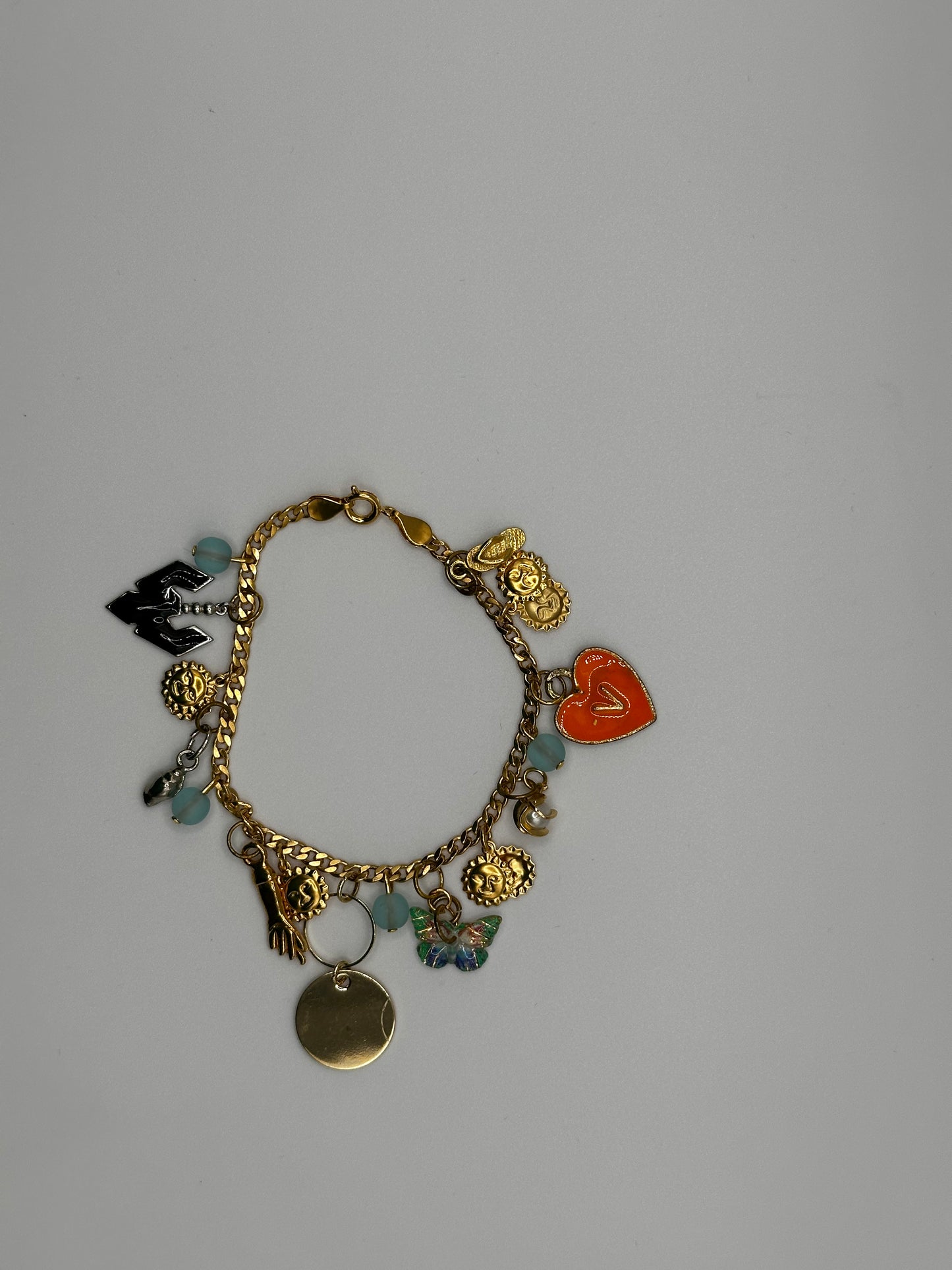 Bracelet with Charms Butterfly & Heart