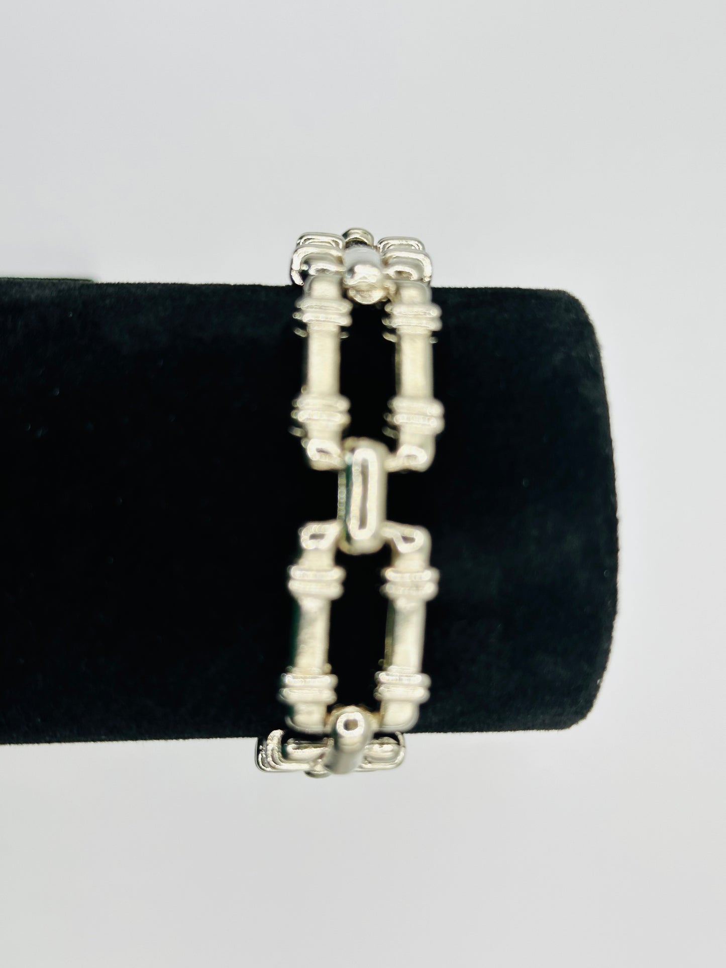 Bracelet & Chain Silver Square Set