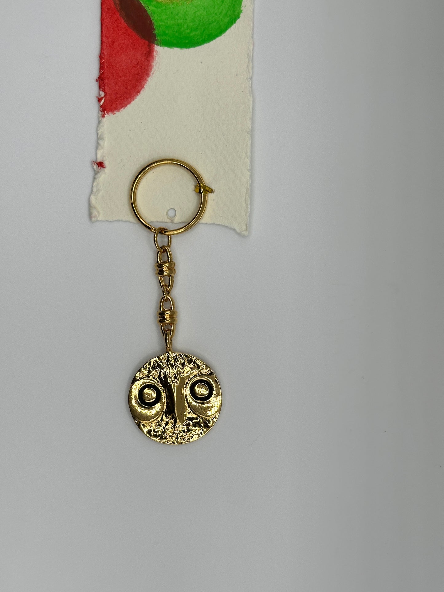 Keychain with Owl Gold Plated