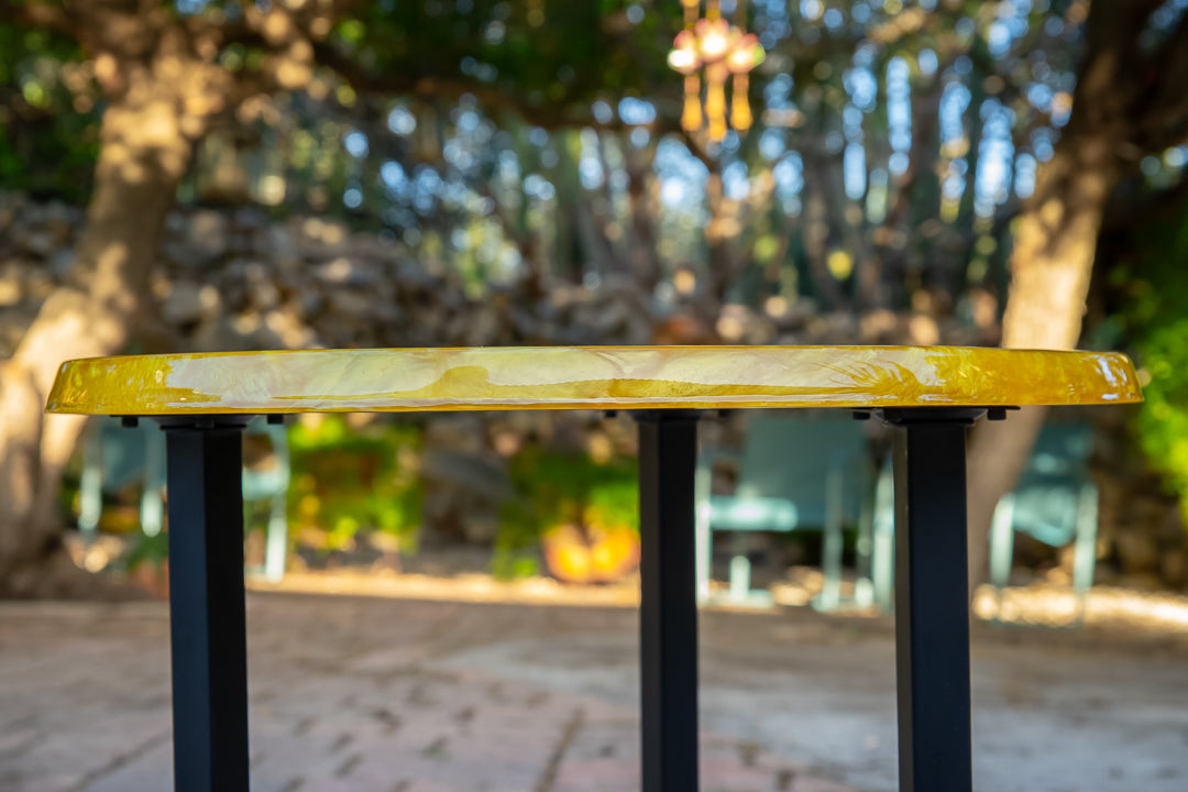 Yellow Resin Coffee Table