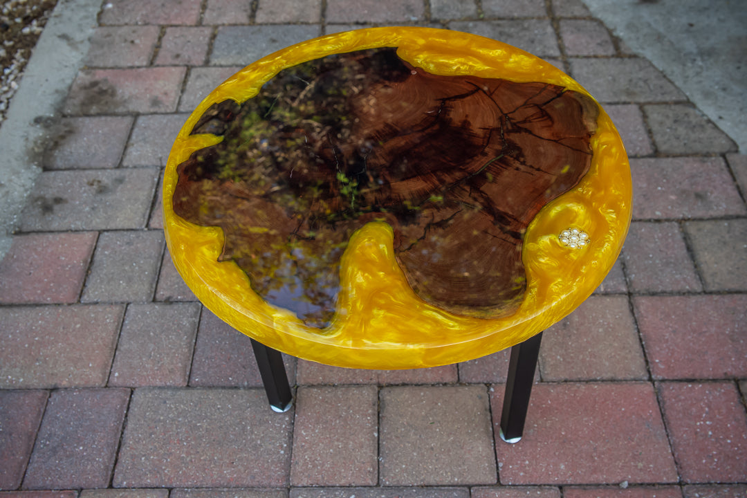 Yellow Resin Coffee Table