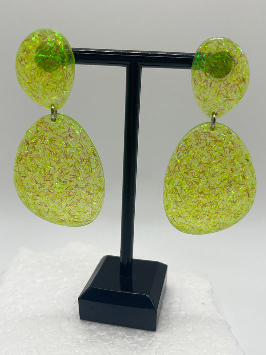 Hanging Yellow Resin Earring