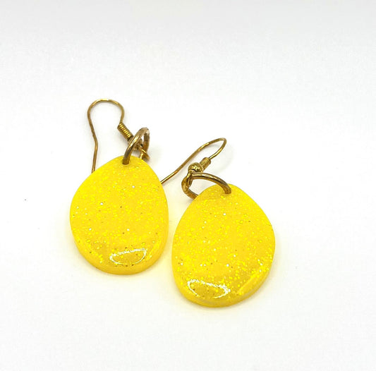 Yellow Hanging Resin Earring
