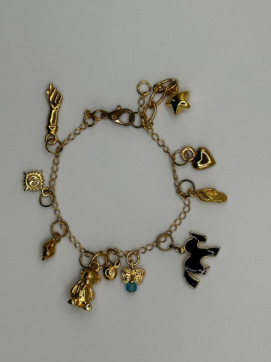 Bracelet w Charms bear & stars