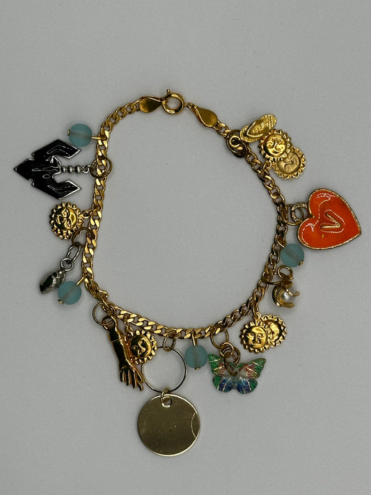 Bracelet with Charms Butterfly & Heart