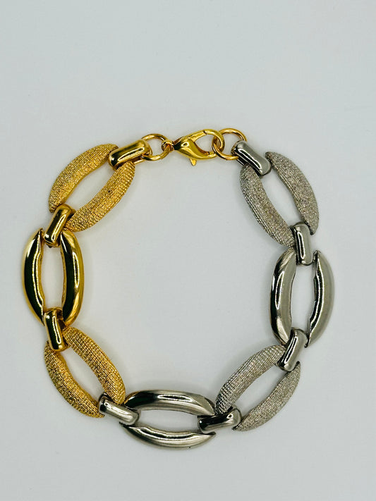 Bracelet Gold & Silver Oval