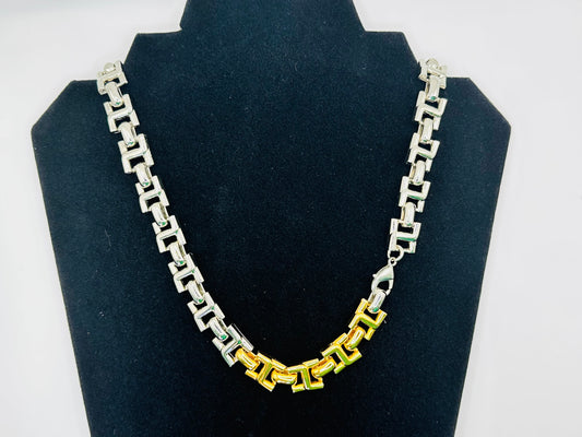 Chain Silver & Gold Square