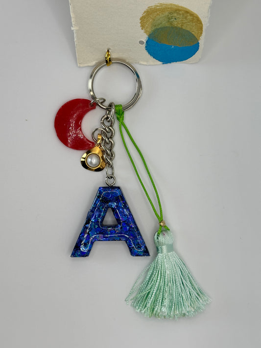 Keychain Alphabet letter A with additionals