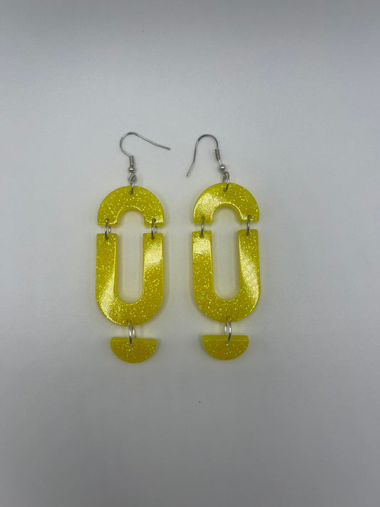 Yellow Resin Earring