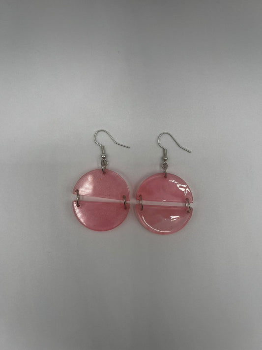 Pink/Rose Resin Earring