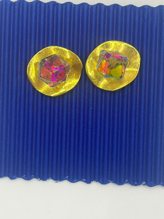 Swarovski and Gold Earring